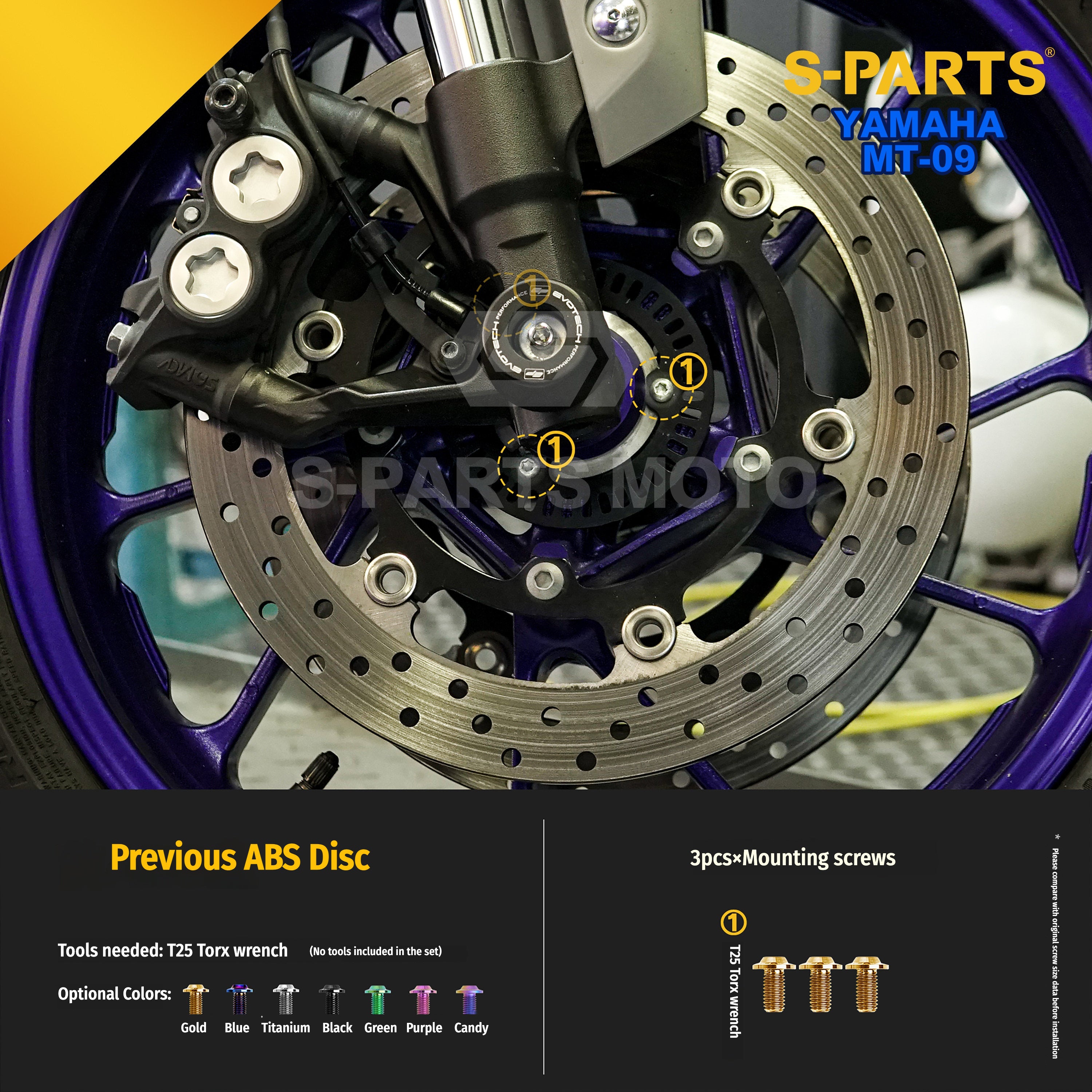 SPARTS Yamaha MT-09 Titanium Bolt Kit | TC4 Grade Motorcycle Fasteners