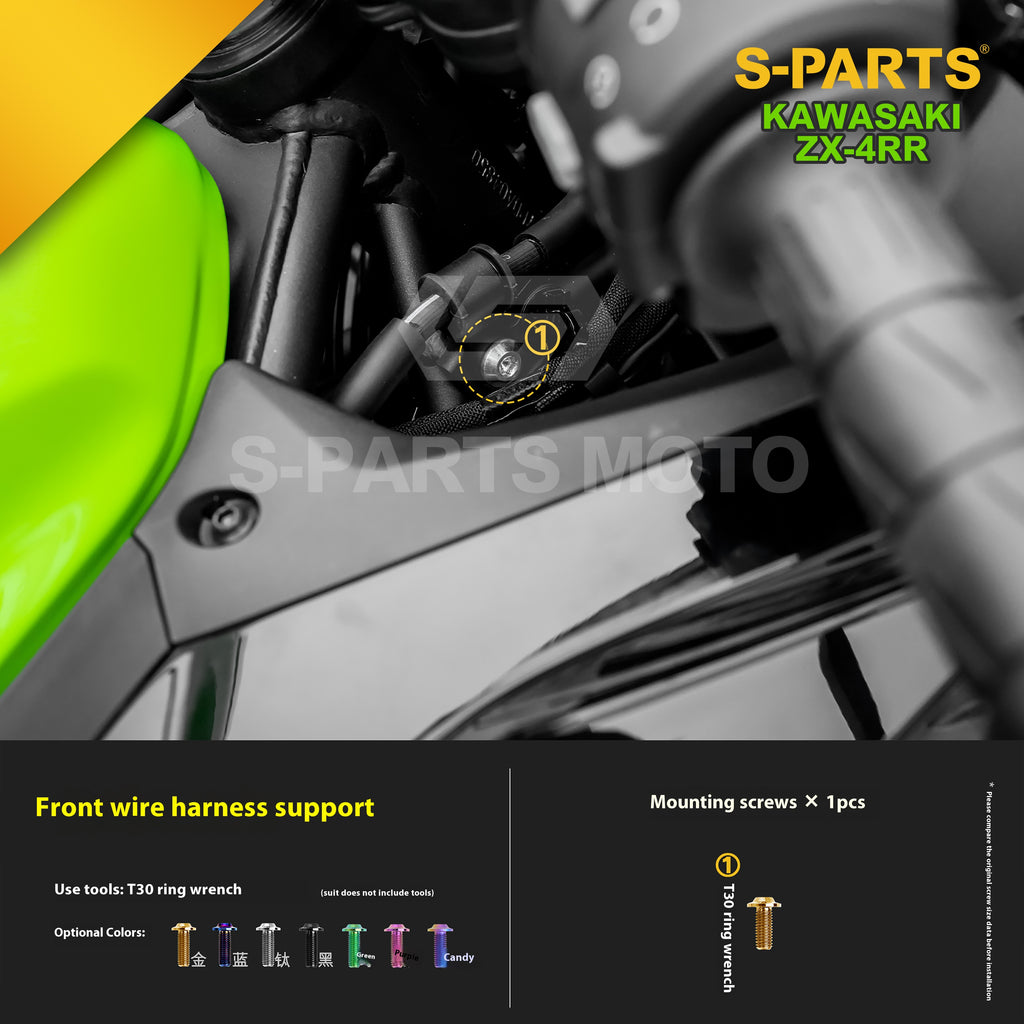 SPARTS TC4 Titanium Bolt Kit for Kawasaki ZX-4RR | Motorcycle Titanium Bolt Upgrade