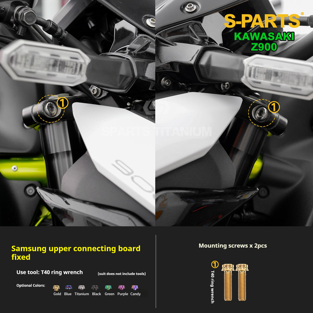 SPARTS TC4 Titanium Bolt Kit for Kawasaki Z900 2021 | Motorcycle Titanium Bolt Upgrade