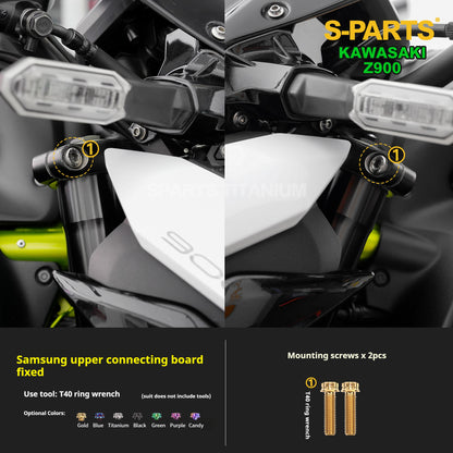 SPARTS TC4 Titanium Bolt Kit for Kawasaki Z900 2021 | Motorcycle Titanium Bolt Upgrade