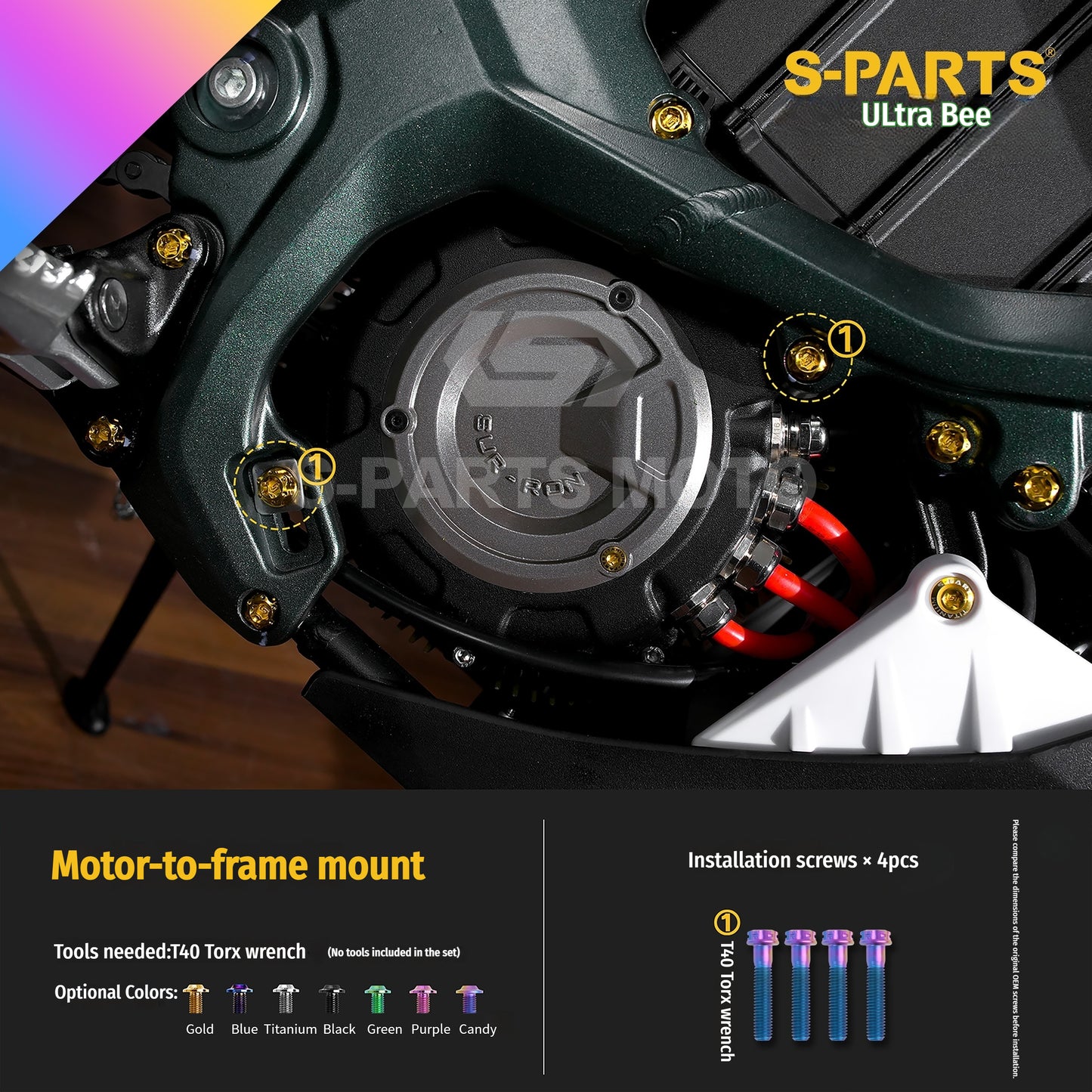 SPARTS Titanium Bolt Kit for Ultra Bee | Full Motorcycle Upgrade Set