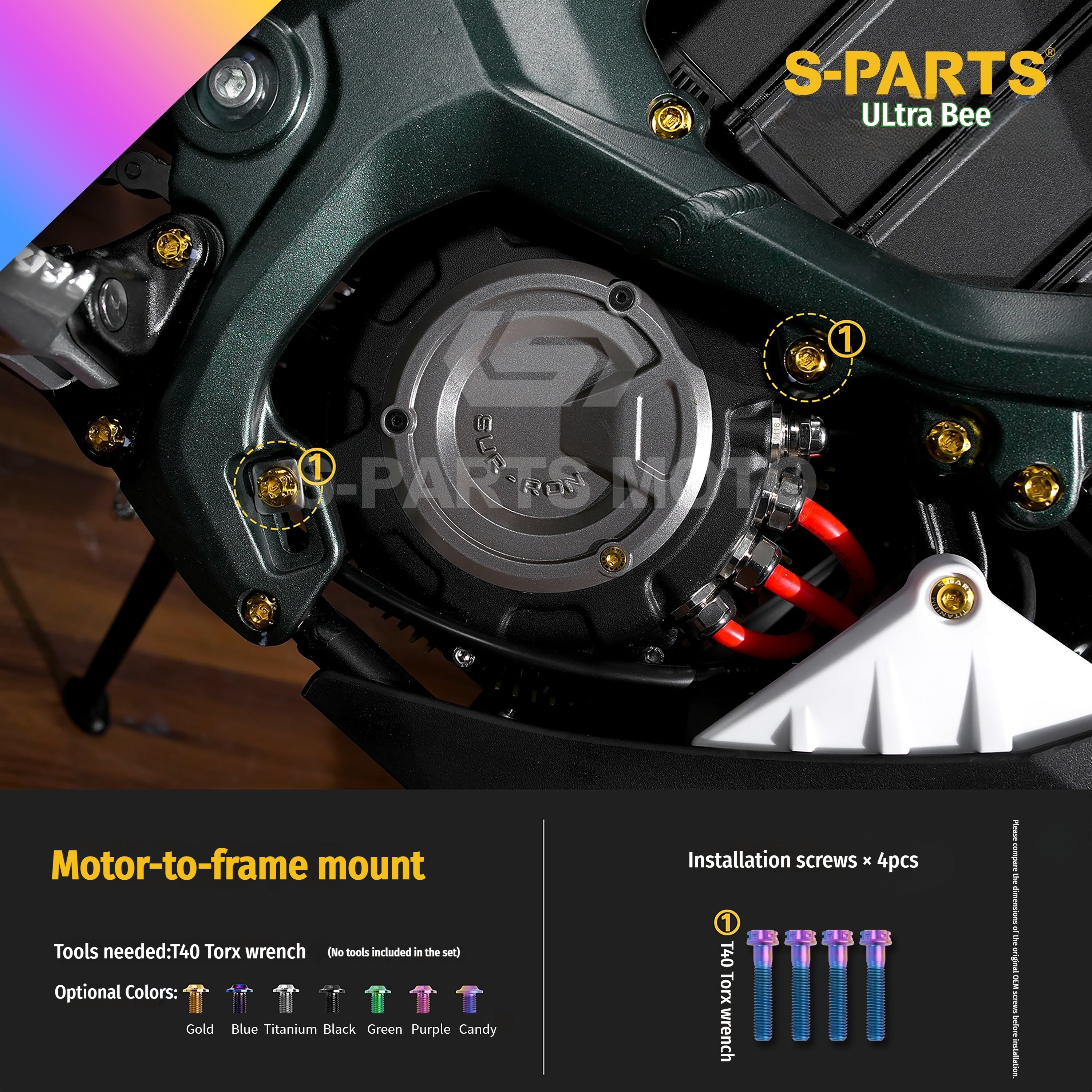 SPARTS Titanium Bolt Kit for Ultra Bee | Full Motorcycle Upgrade Set