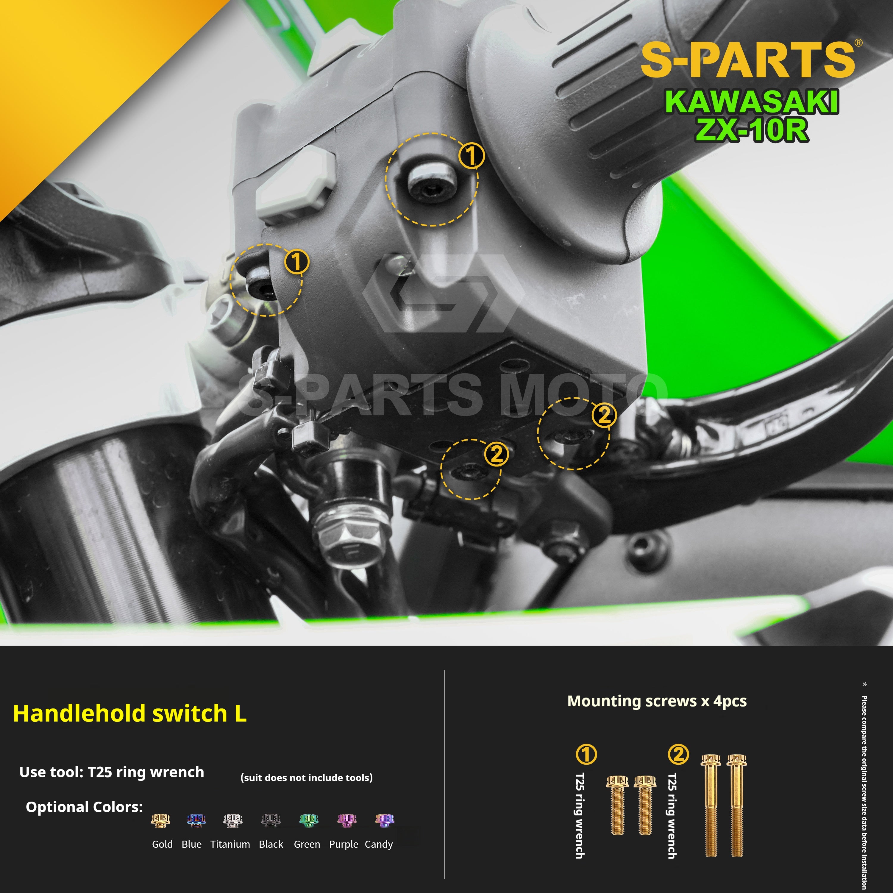 SPARTS Titanium Screw Set for Kawasaki ZX-10R 2023 –  CNC Titanium Upgrade Kit