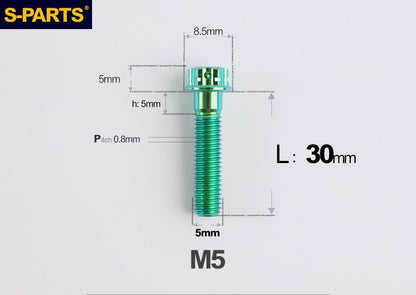 SPARTS M5 Titanium Bolt A3 Series – Motorcycle & E-Bike Upgrade Screws