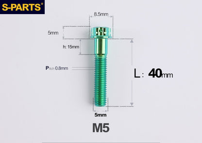 SPARTS M5 Titanium Bolt A3 Series – Motorcycle & E-Bike Upgrade Screws