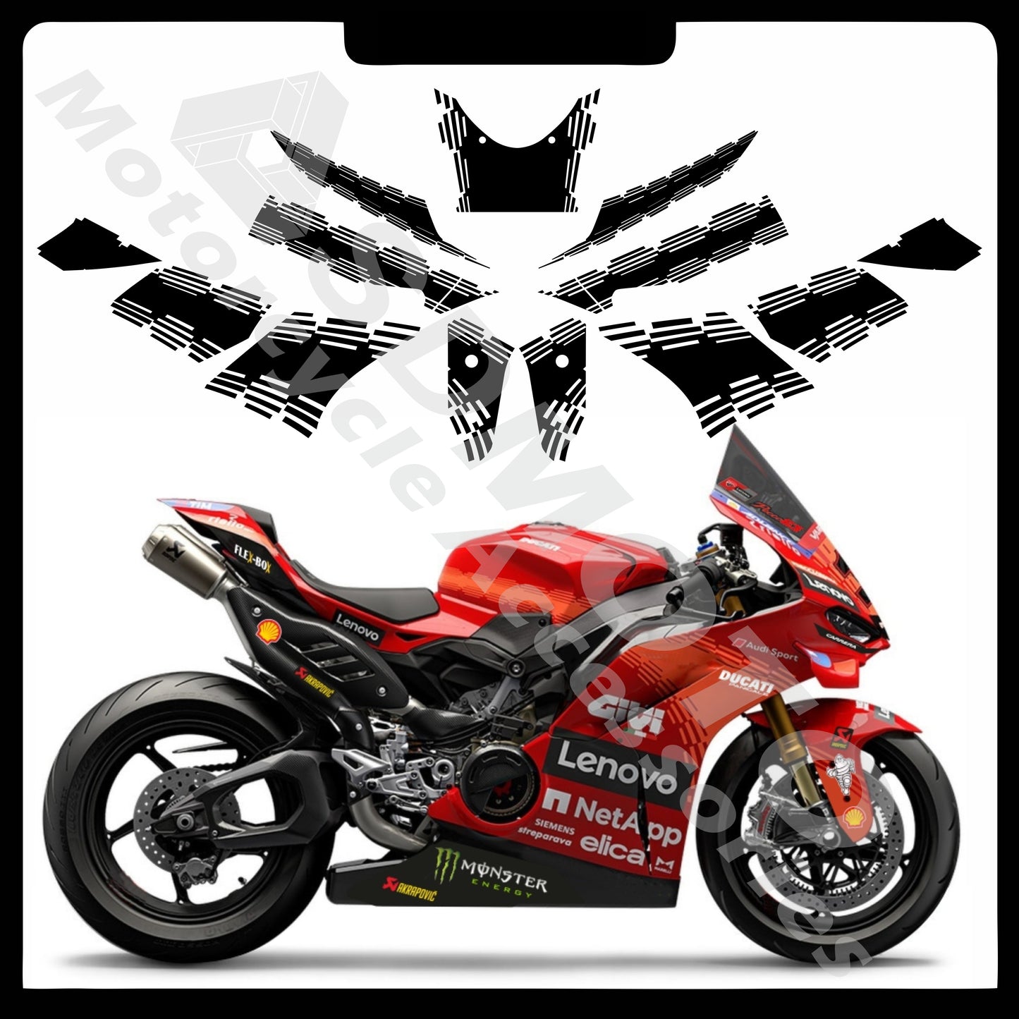 Ducati Panigale V4 MotoGP 2025 Style Full Graphics Kit
