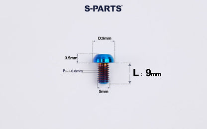 SPARTS M5 Titanium Bolt A2 Dome Head | Ultra-Light TC4 Bike Brake Caliper Bolt
