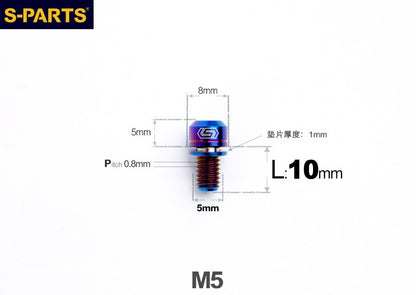 SPARTS M5 L10-50mm Titanium Alloy Screws