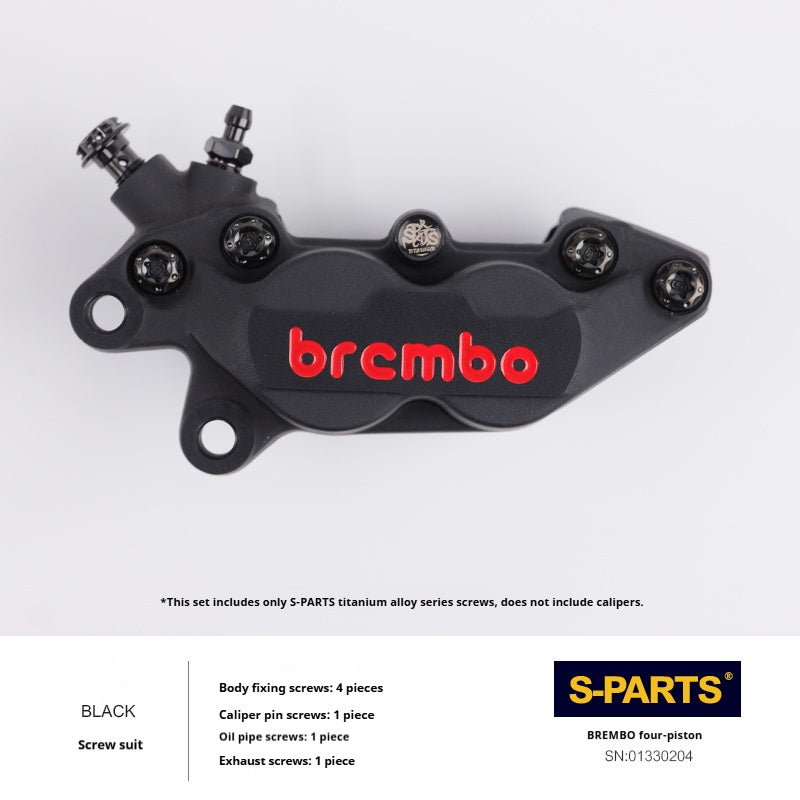 SPARTS Titanium Bolt Kit for Brembo Basic 2-Piston & 4-Piston Calipers| Motorcycle Brake System Upgrade