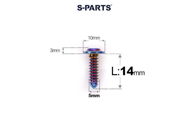 SPARTS Button Head M5×L10-35 Titanium Screws Self-Tapping Bolt