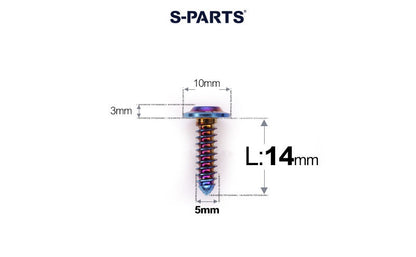 SPARTS Button Head M5×L10-35 Titanium Screws Self-Tapping Bolt
