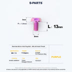 S-PARTS TC4 Titanium Mirror Plug Bolt M8 M10 RH/LH for Motorcycle