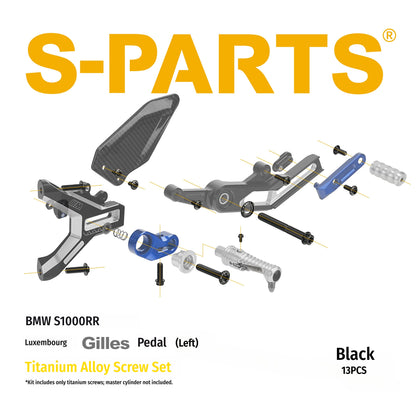 SPARTS Gilles Foot Peg Titanium Bolt Kit for BMW S1000RR – Luxembourg Edition