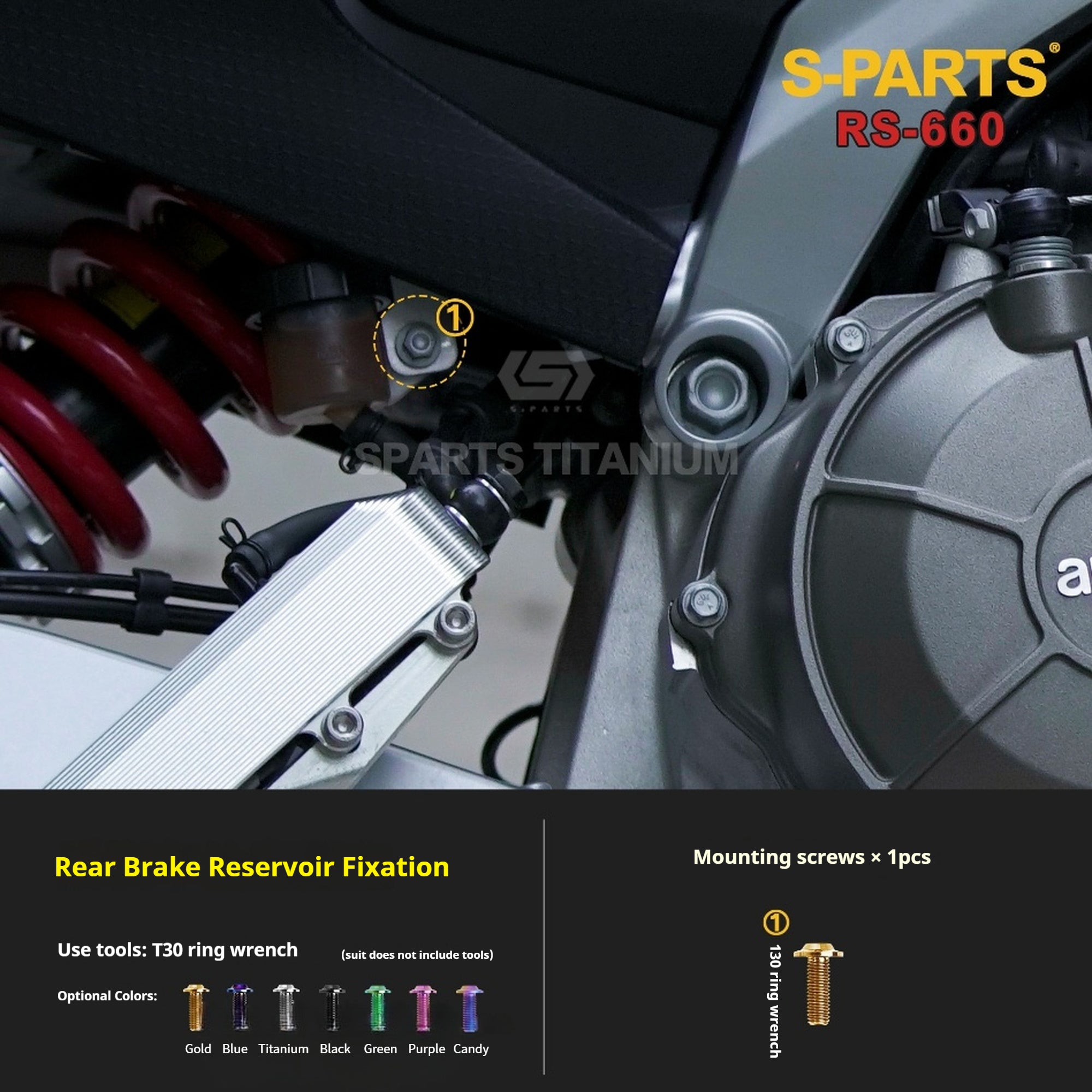 SPARTS Titanium Bolt Kit for Aprilia RS660 2021 – Custom Candy Color & CNC Titanium Upgrade Kit