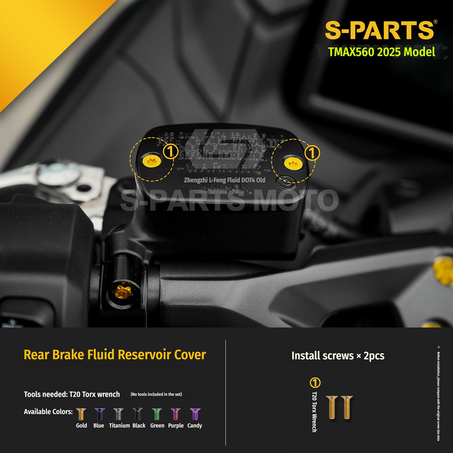 SPARTS Titanium Bolt Kit for YAMAHA TMAX560 2025-Front Section