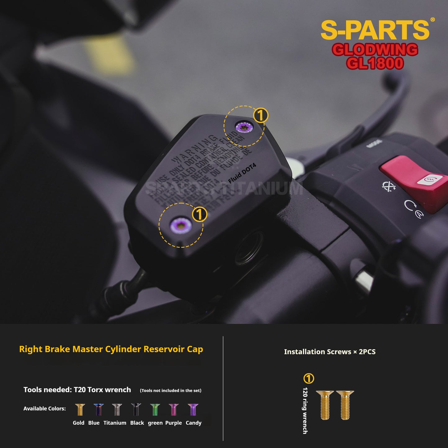 SPARTS Titanium Bolt Kit | Titanium for Honda Gold Wing GL1800 Motorcycle