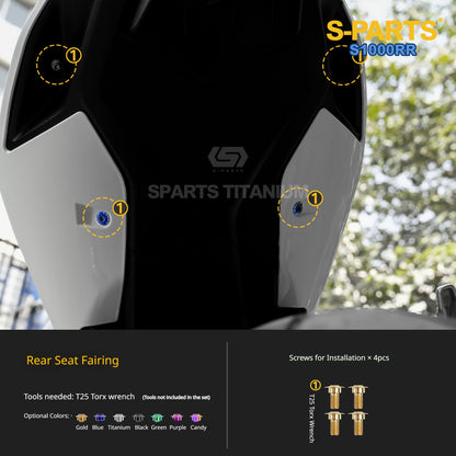 SPARTS Titanium Fairing Bolts Kit Windshield Mirror Screws Fasteners for BMW S1000RR Tuning