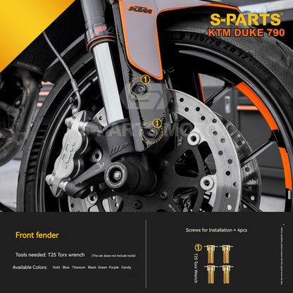 S-parts Titanium Styling & Bodywork Fairing Bolt Kit for KTM DUKE 790 | Premium Grade 5 Accessories