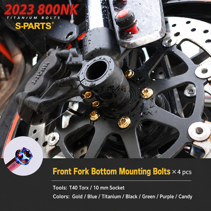 S-PARTS TC4 Titanium Full Motorcycle Bolt Kit for CFMOTO 800NK