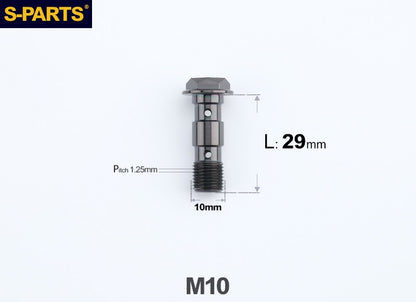 SPARTS M10 Double Banjo Bolt Faceted Design Titanium Bolt for Motorcycle Brake Calipers