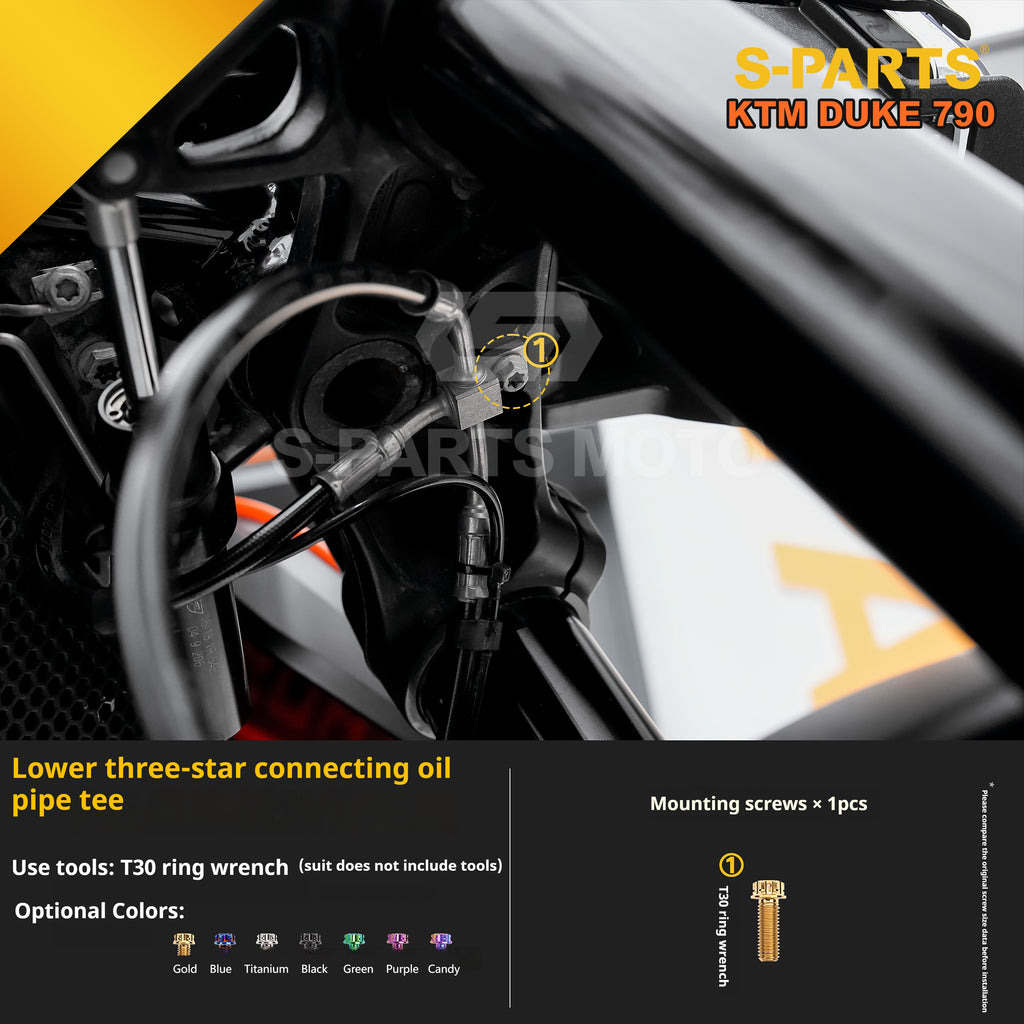SPARTS TC4 Titanium Bolt Kit Compatible with KTM DUKE 790 – Full Motorcycle Fastener Upgrade