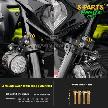 SPARTS TC4 Titanium Bolt Kit for Kawasaki Z900 2021 | Motorcycle Titanium Bolt Upgrade