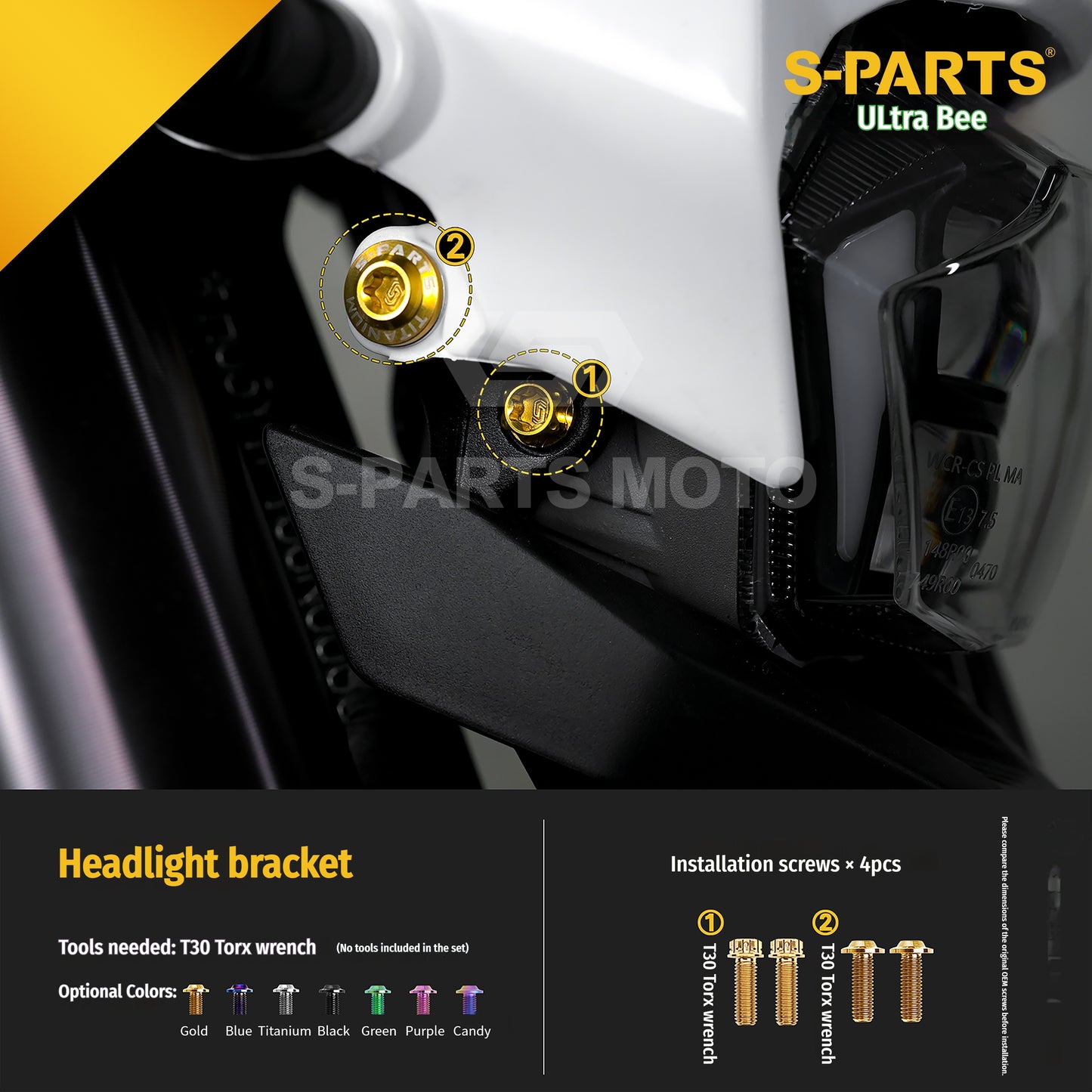 SPARTS Titanium Bolt Kit for Ultra Bee | Full Motorcycle Upgrade Set