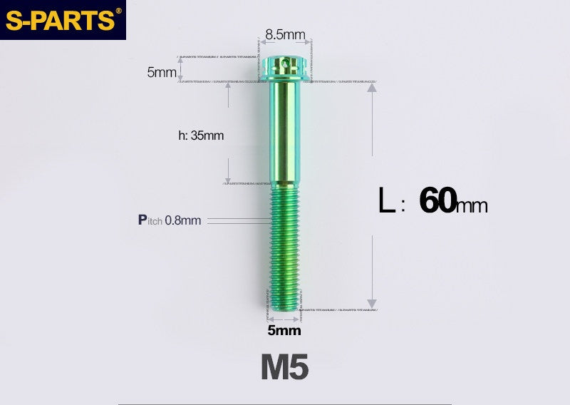 SPARTS M5 Titanium Bolt A3 Series – Motorcycle & E-Bike Upgrade Screws