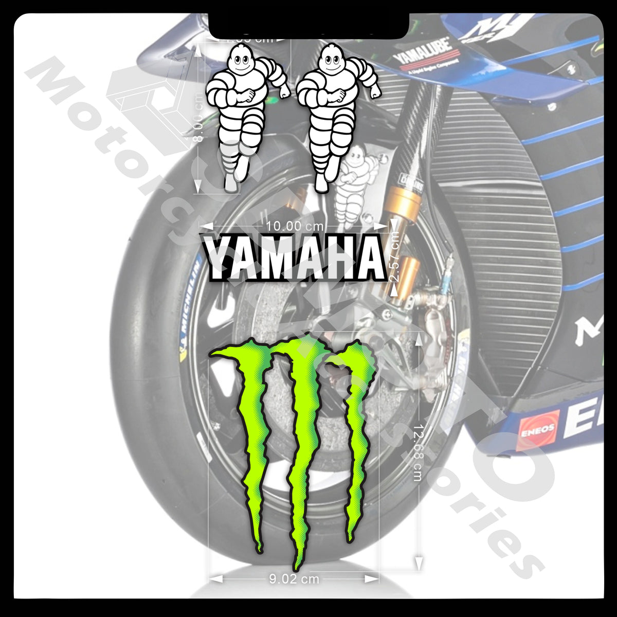 MotoGP Race Style Decal Kit for Yamaha R1 R25 R3 R6 (2019-2021) | Waterproof Reflective PVC Stickers