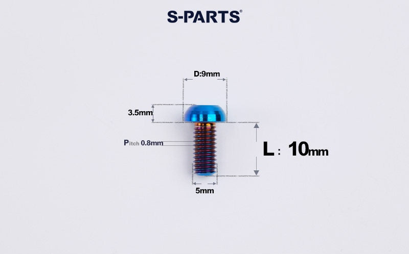 SPARTS M5 Titanium Bolt A2 Dome Head | Ultra-Light TC4 Bike Brake Caliper Bolt
