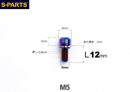 SPARTS M5 L10-50mm Titanium Alloy Screws