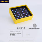 S-PARTS Titanium M12 Car Wheel Lug Nut Set, 20pcs
