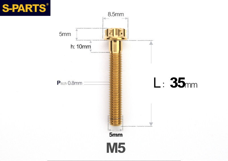SPARTS M5 Titanium Bolt A3 Series – Motorcycle & E-Bike Upgrade Screws