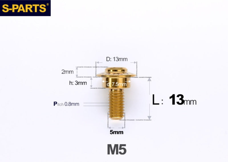 SPARTS M5 Titanium Button Head Shoulder Bolt