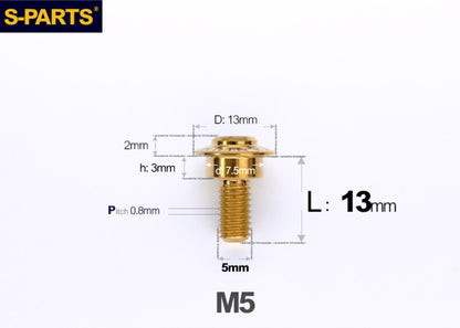 SPARTS M5 Titanium Button Head Shoulder Bolt