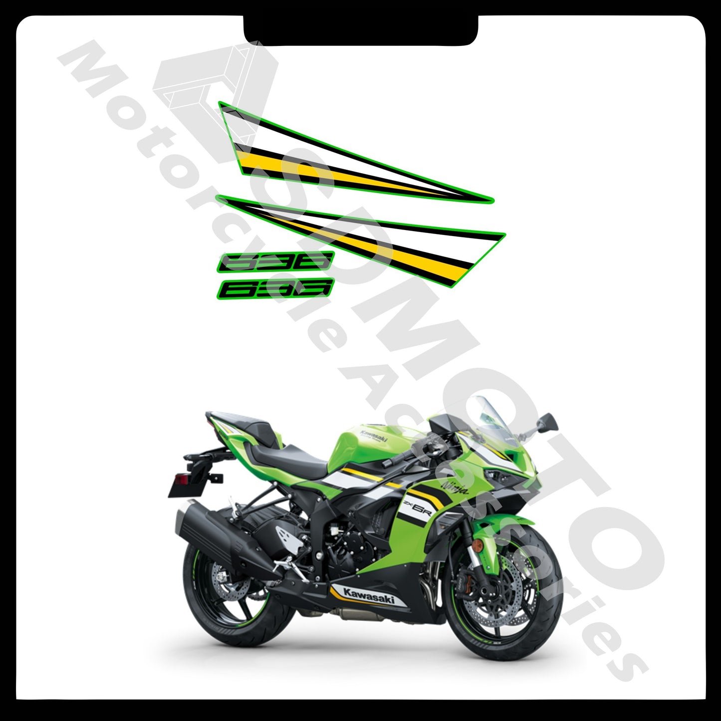 Kawasaki ZX-6R 636 2021-2025 Full Body Graphics Decals PVC Waterproof Motorcycle Fairing Stickers