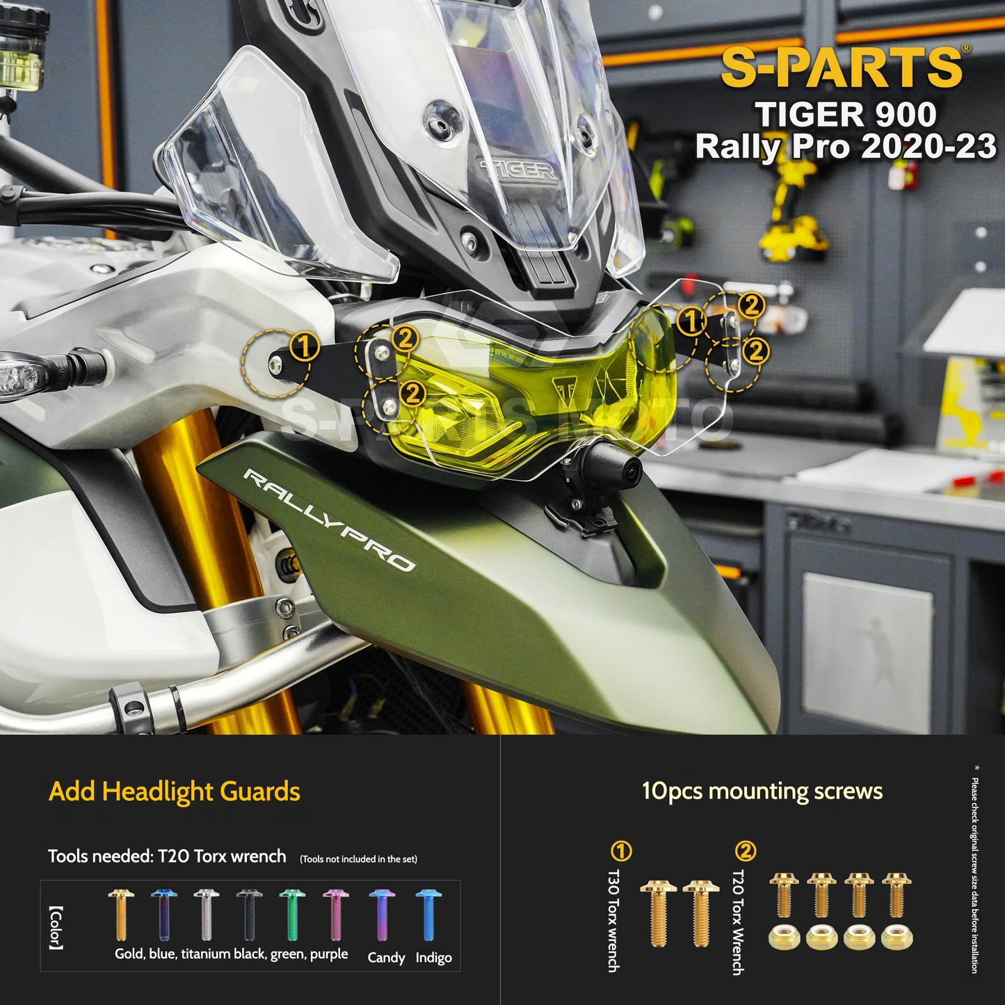 SPARTS Triumph Tiger 900 Rally Pro (2020–2023) Motorcycle Modified Titanium Alloy Bolts