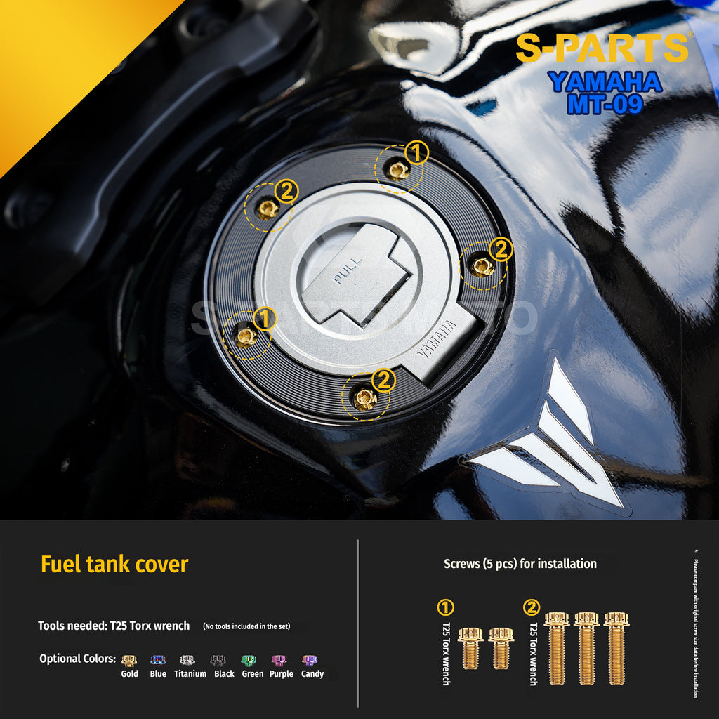 SPARTS Yamaha MT-09 Titanium Bolt Kit | TC4 Grade Motorcycle Fasteners