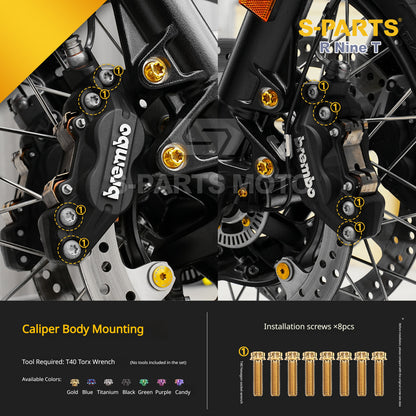 S-PARTS Premium Titanium Braking & Handling Upgrade Kit for BMW R nineT