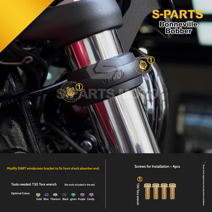 SPARTS Titanium Set Screws for Triumph Bonneville Bobber Motorcycle Modification