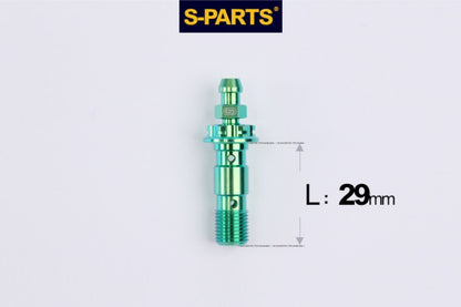 SPARTS M10 Dual-Hole Brake Line & Bleeder Bolt P1.0 / P1.25 Titanium Alloy | Motorcycle Brake Upgrade