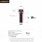 SPARTS Titanium Mirror Block-Off Bolts · M8/M10 Positive & Reverse Thread · Lightweight Motorcycle Plug Bolts