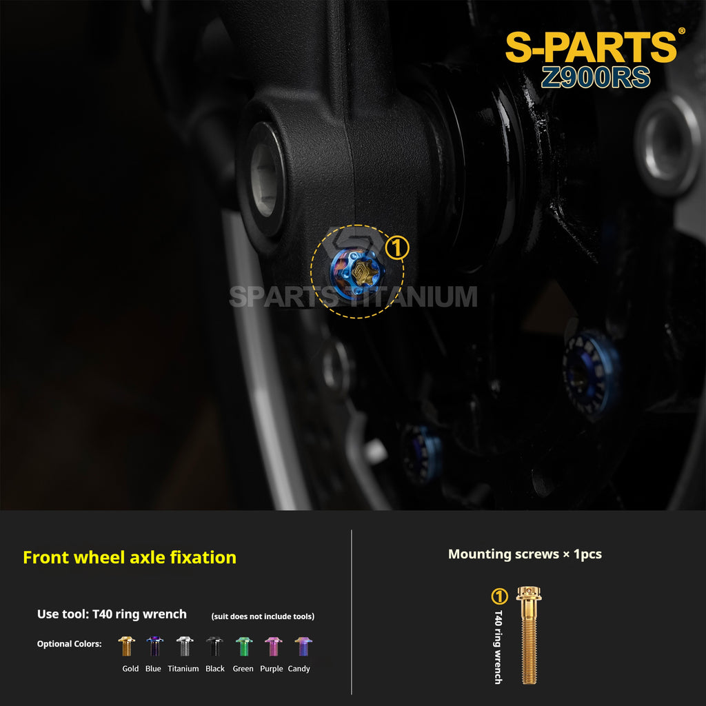 SPARTS Titanium Screw Set for Kawasaki Z900RS – Motorcycle Upgrade Kit