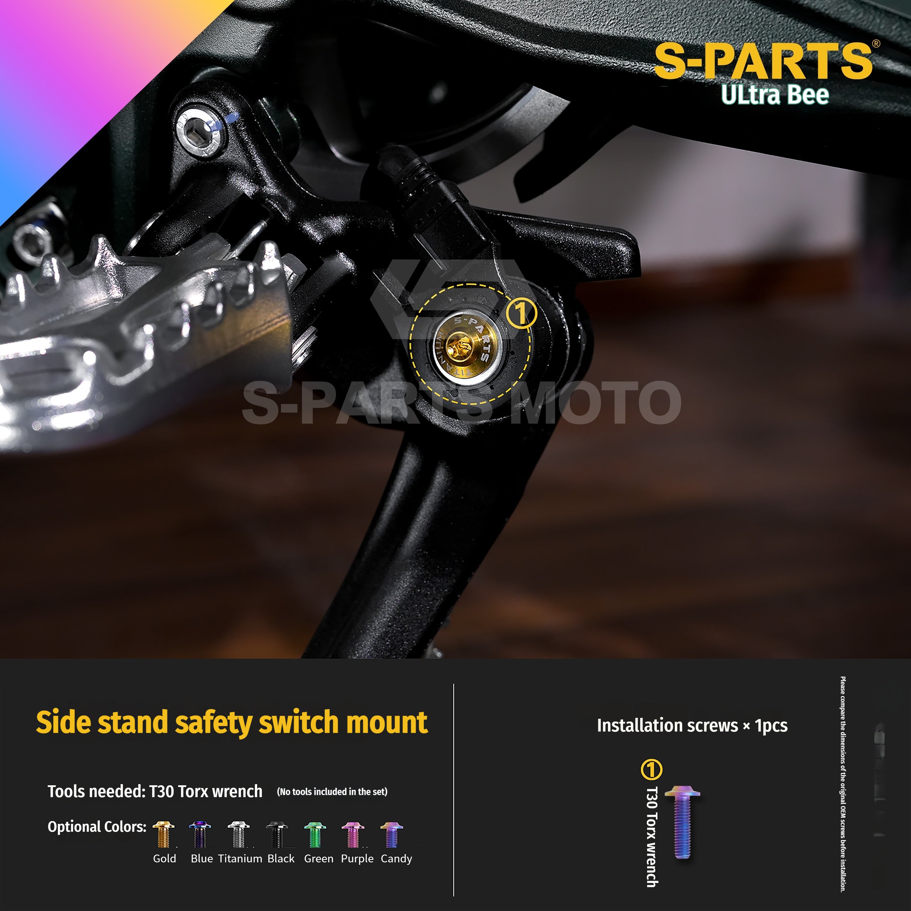 SPARTS Titanium Bolt Kit for Ultra Bee | Full Motorcycle Upgrade Set--candy
