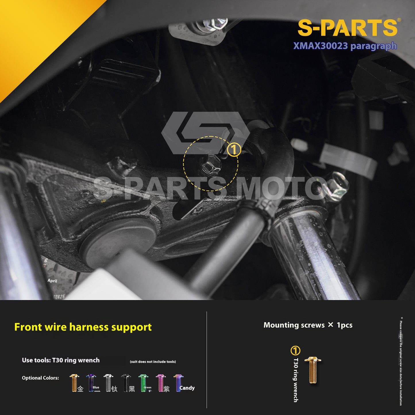 SPARTS Titanium Bolt Set for 2023 XMAX300 | Yamaha Motorcycle Titanium Bolt Upgrade