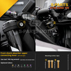 SPARTS TC4 Titanium Bolt Kit Compatible with KTM DUKE 790 – Full Motorcycle Fastener Upgrade