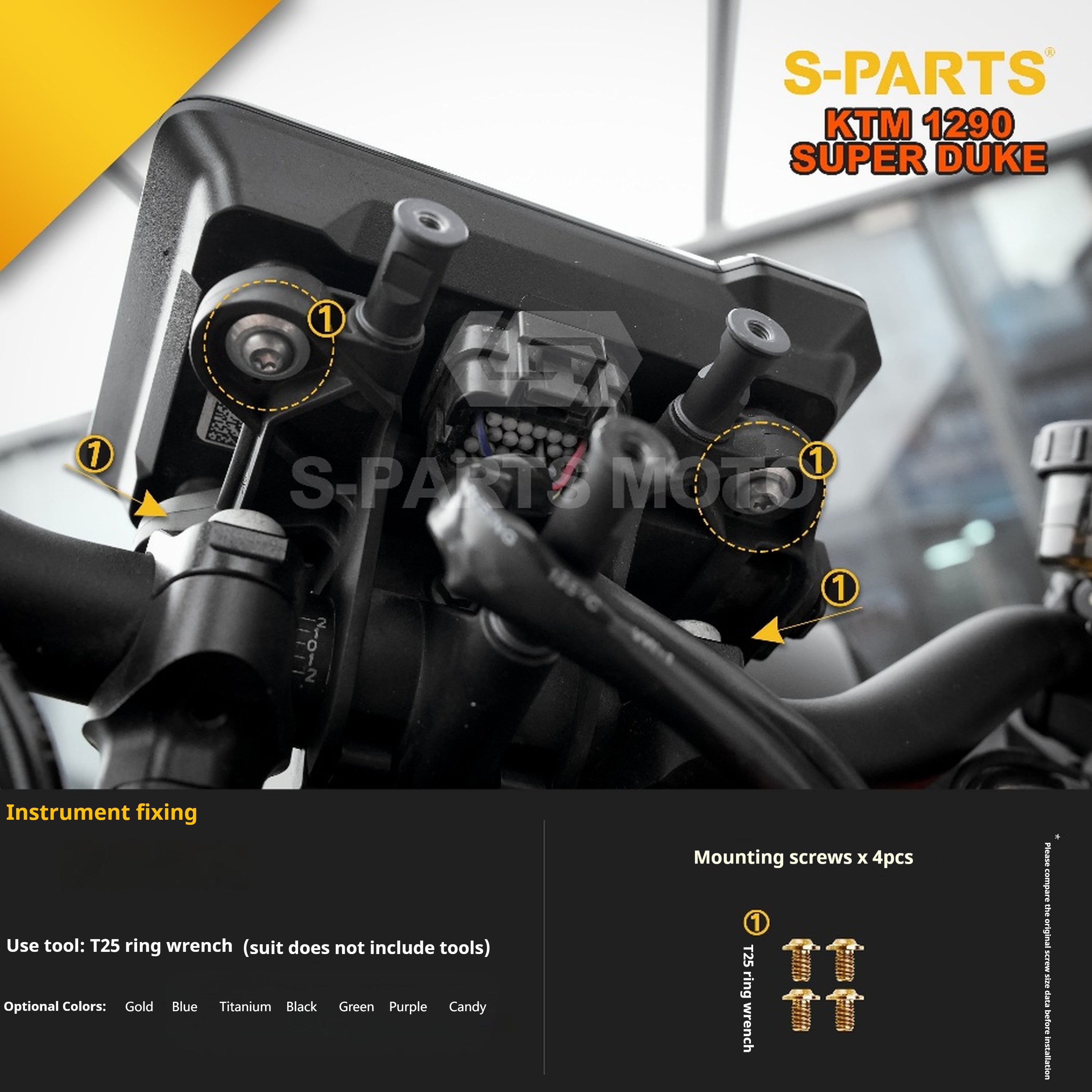 SPARTS KTM Super Duke 1290 · Full TC4 Titanium Bolt Kit｜Motorcycle Upgrade Set