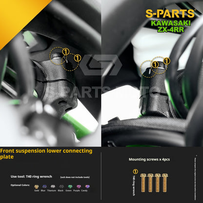 SPARTS TC4 Titanium Bolt Kit for Kawasaki ZX-4RR | Motorcycle Titanium Bolt Upgrade
