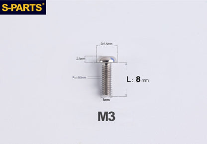 SPARTS A2 Button Head M3 Titanium Bolt