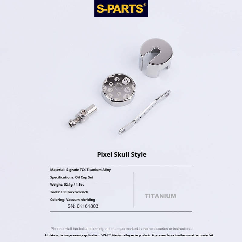 SPARTS Titanium Reservoir Cap Compatible with Brembo Master Cylinder – Separate Small Tank Cover Kit